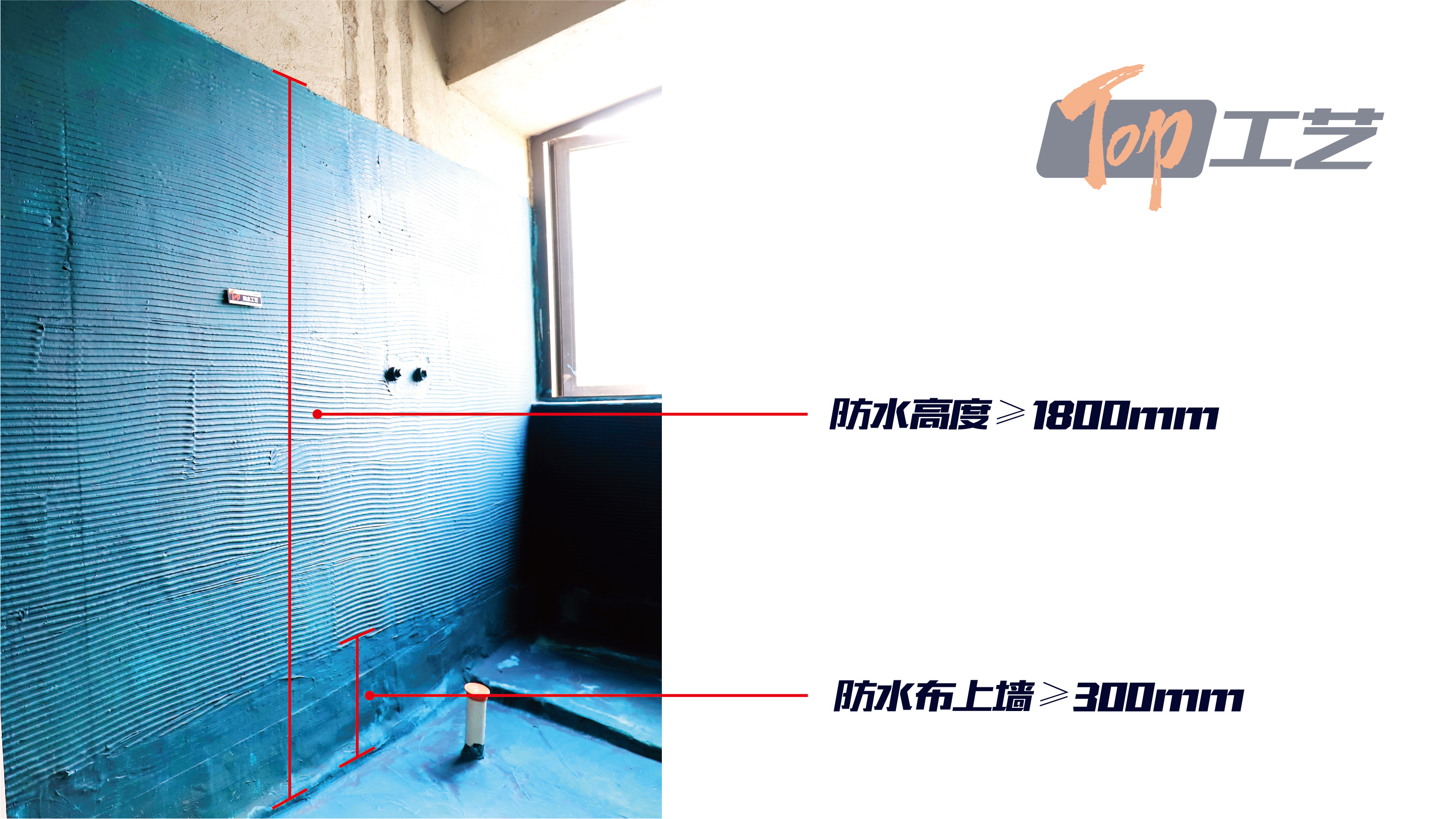 1、衛(wèi)生間防水高度
